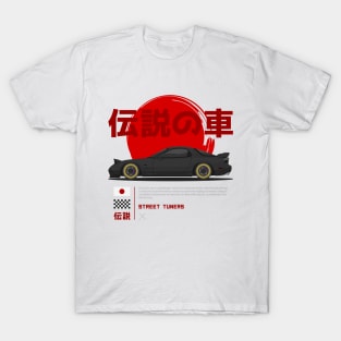 Street Tuners Black FD3s RX7 JDM T-Shirt